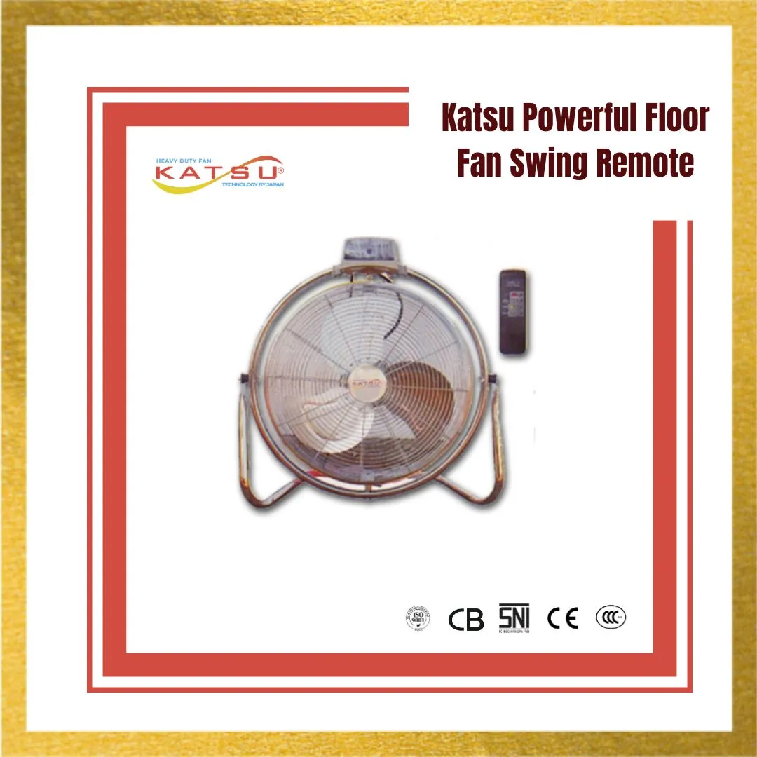 Powerful Floor Fan Swing Remote KATSU RNEF-30B